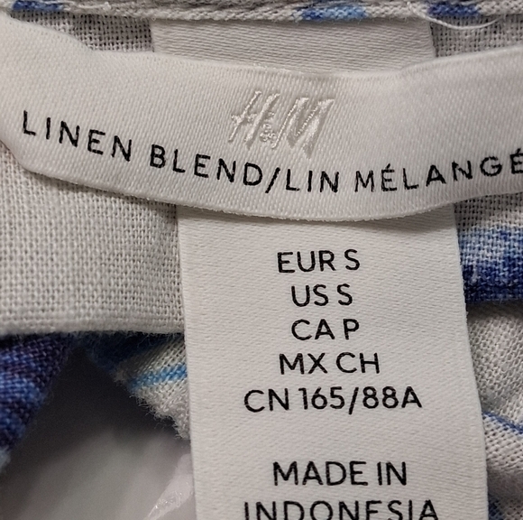 H&M Linen Blend Floral Crop Top    Size S - Picture 9 of 9